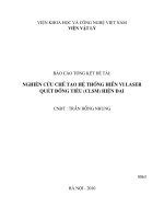 Nghiên cứu chế tạo hệ thống hiển vi laser quét đồng tiêu LSCM hiện đại