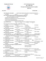 ĐỀ THI THỬ ĐẠI HỌC LẦN 3 Môn: TIẾNG ANH TRƯỜNG THPT HẢI AN ppt