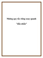 Những quy tắc riêng xoay quanh 