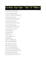 Ca Dao, Tục Ngữ – Vần ”X” Phần 1 potx
