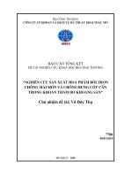 Nghiên cứu sản xuất hóa phẩm bôi trơn chống mài mòn và chống rung cột cần trong khoan thăm dò khoáng sản