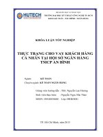 thực trạng hoạt động cho vay khách hàng cá nhân tại hội sở ngân hàng tmcp an bình