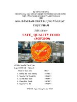 MÔN: ĐẢM BẢO CHẤT LƯỢNG VÀ LUẬT THỰC PHẨM potx