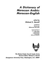 a dictionary of moroccan arabic moroccan-english & english-moroccan