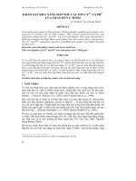 KHẢO SÁT KHẢ NĂNG HẤP THU CÁC ION CU2+ VÀ PB2+ CỦA THAN BÙN U MINH pptx