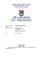 Tiểu luận giữa kì đề tài: Phương pháp quay lui