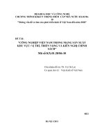 Công nghiệp việt nam trong mạng sản xuất khu vực  vị trí, triển vọng và kiến nghị chính sách