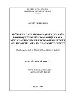 Những khía cạnh thương mại liên quan đến bảo hộ quyền sở hữu công nghiệp và khả năng khai thác đối với các doanh nghiệp Việt Nam trong điều kiện hội nhập kinh tế quốc tế