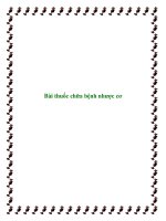 Bài thuốc chữa bệnh nhược cơ pptx