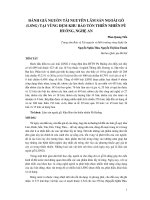 ĐÁNH GIÁ NGUỒN TÀI NGUYÊN LÂM SẢN NGOÀI GỖ (LSNG) TẠI VÙNG ĐỆM KHU BẢO TỒN THIÊN NHIÊN PÙ HUỐNG, NGHỆ AN pptx