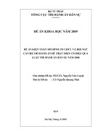 Đề tài Kiện toàn mô hình tổ chức và đội ngũ cán bộ thi hành án để thực hiện có hiệu quả luật thi hành án dân sự năm 2008