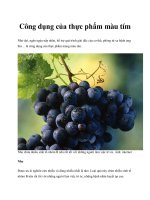 Công dụng của thực phẩm màu tím pot
