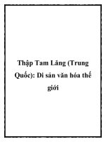 Thập Tam Lăng (Trung Quốc): Di sản văn hóa thế giới ppt