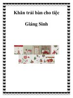 Khăn trải bàn cho tiệc Giáng Sinh pdf