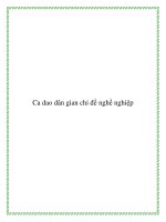 Ca dao dân gian chỉ đề nghề nghiệp ppt