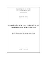 giải pháp tài chính phát triển nhà ở cho người thu nhập thấp ở việt nam