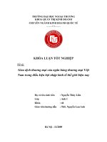 Giao dịch thương mại của ngân hàng thương mại Việt Nam trong điều kiện hội nhập kinh tế thế giới hiện nay