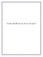 Tuyển chọn một số bài ca dao về thân phận con cò pptx