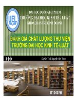 tiểu luận đánh giá chất lượng thư viện trường đại học kinh tế - luật