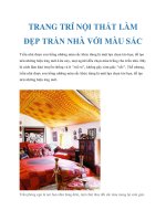 TRANG TRÍ NỘI THẤT LÀM ĐẸP TRẦN NHÀ VỚI MÀU SẮC ppt