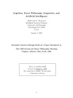 richmond h. thomason - exact philosophy, linguistics, & artificial intelligence