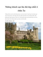 Những khách sạn lâu đài đẹp nhất ở châu Âu pdf