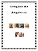 Những lưu ý cho phòng đọc sách pdf