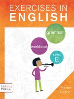 exercises in english - grammar workbook - teacher edition level e
