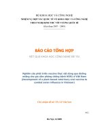 nghiên cứu phát triển vaccine thực vật dùng qua đường miệng cho gia cầm phòng chống bệnh h5n1 ở việt nam