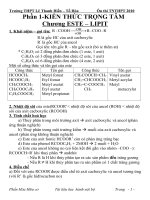 Ôn thi tốt nghiệp PTTH môn Hoá học hữu cơ