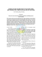 Nghiên cứu một số biện pháp kỹ thuật điều khiển sinh trưởng, phát triển và nở hoa của cây hoa hồng pdf