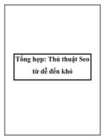 Tổng hợp: Thủ thuật Seo từ dễ đến khó pptx
