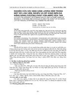 nghiên cứu xác định hàm lượng kẽm trong một số loài vẹm, nghêu và sò vùng biển đà nẵng bằng phương pháp von-ampe hòa tan