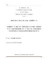 Nghiên cứu công nghệ dệt nhuộm hoàn tất vải hai thành phần tơ tằm (sợi dọc filament) và cotton (sợi ngang) dùng trong may mặc