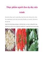 Thực phẩm người đau dạ dày nên tránh pot