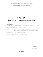 Nghiên cứu giải pháp đắp đê bằng vật liệu địa phương và đắp đê trên nền đất yếu từ quảng ninh đến quảng nam   phụ lục  điều tra địa chất tỉnh quảng ninh