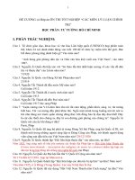 Trắc nghiệm Tư tưởng HCM ôn thi tốt nghiệp