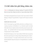 Có thể chữa béo phì bằng châm cứu pot