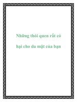 Những thói quen rất có hại cho da mặt của bạn docx