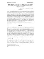 HIỆN TRẠNG CANH TÁC VÀ TIỀM NĂNG SẢN XUẤT VÙNG ĐẤT PHONG HÓA TẠI CHỖ HUYỆN TRI TÔN, TỈNH AN GIANG ppt