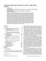 quantum transport theory of electrons in solids.. a single-particle approach