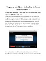 Tăng cường toàn diện cho các ứng dụng đa phương tiện trên Windows 8 docx