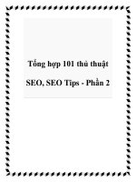 Tổng hợp 101 thủ thuật SEO, SEO Tips - Phần 2 doc
