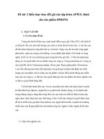 đề tài chiến lược thay đổi giá của tập đoàn apple dành cho sản phẩm iphone