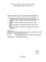 Nghiên cứu giải pháp đắp đê bằng vật liệu địa phương và đắp đê trên nền đất yếu từ quảng ninh đến quảng nam   các chuyên đề nghiên cứu về tiêu chuẩn an toàn, thấm, trượt, lún, biến dạng đê biển