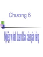 Chương 6 -  Nghiệp vụ kinh doanh khác của ngân hàng Thương mại, Môn Nghiệp vụ ngân hàng Thương mại