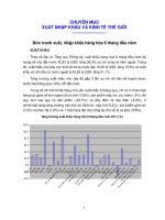 chuyên mục xuất khẩu và kinh tế thế giới - cho thấy mối quan hệ giữa tình hình xuất khẩu và kinh tế thế giới