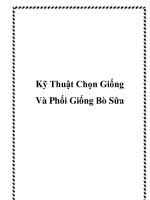 Kỹ Thuật Chọn Giống Và Phối Giống Bò Sữa. pdf