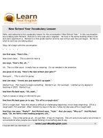 new school year vocabulary