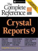crystal reports 9 - the complete reference